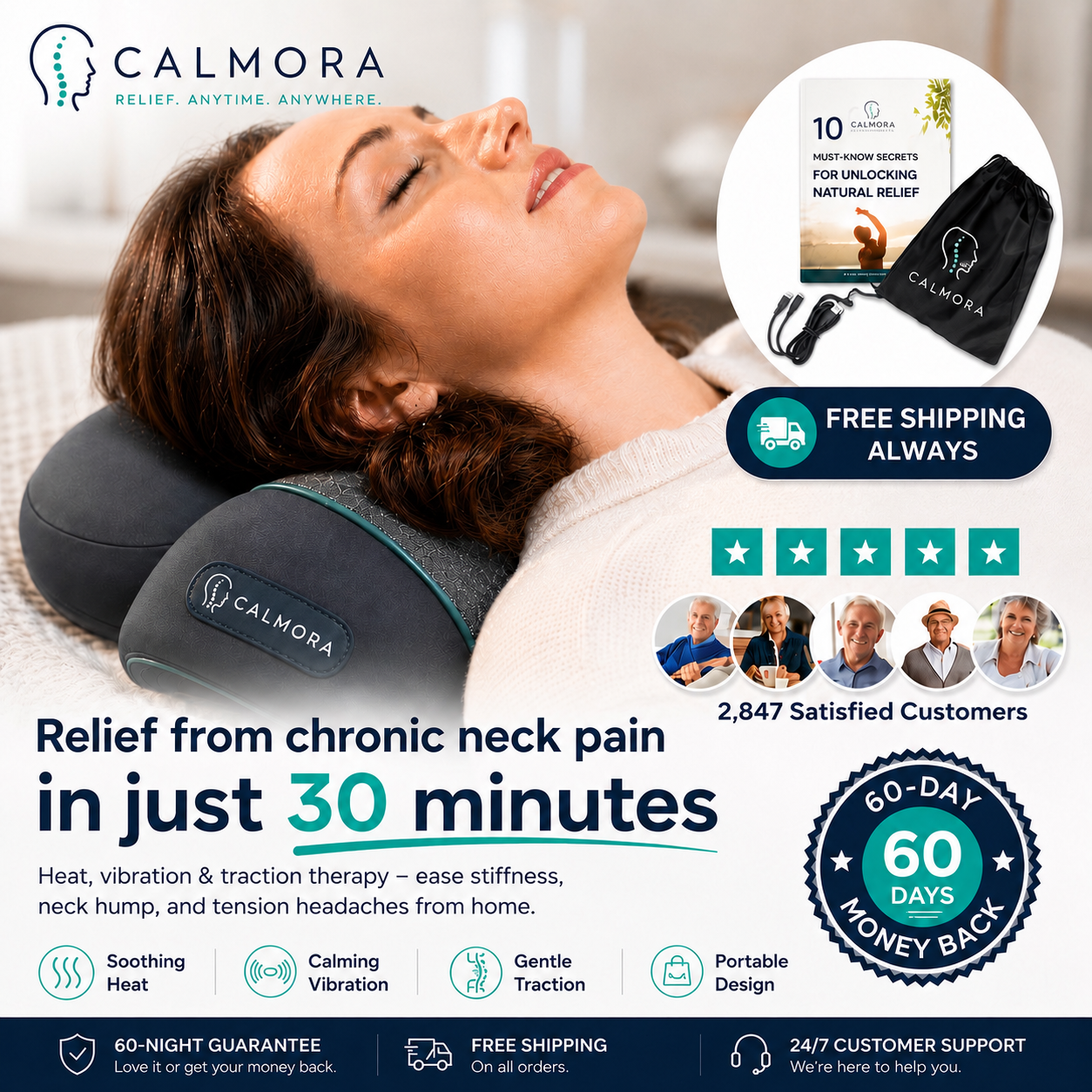 Calmora™ Heated Neck Massager
