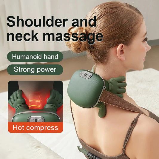 Neck Massager Cervical Pillow Shoulder Massager Trapezius Shiatsu Kneading MusclesBody Back Leg Massagers Pillow Relaxation